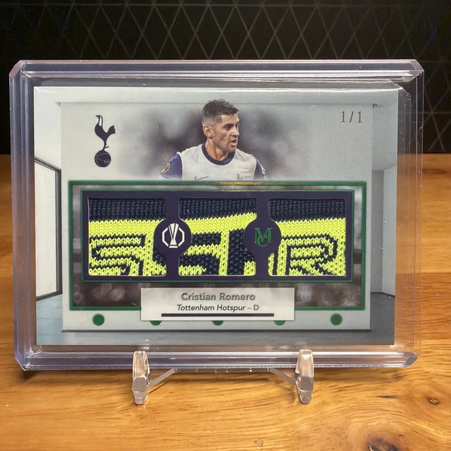 2024-25 Topps Museum Cristian Romero Triple Jersey Relic 1/1 #SPTR-CR Match Worn