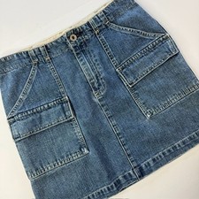 Denim Skirt Gap Surplus Women's Flap Pockets Mini Y2K