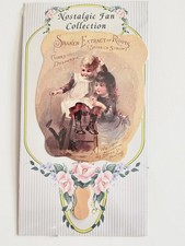 Hand Held Paper Fan  Tea Party Dress up  Gifts for Her Nostalgic Decor