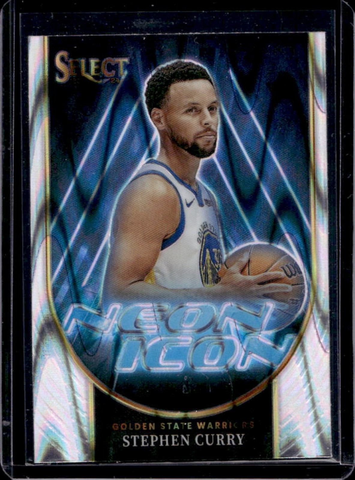 2023-24 Select Stephen Curry Neon Icon Silver Prizm #4 Warriors