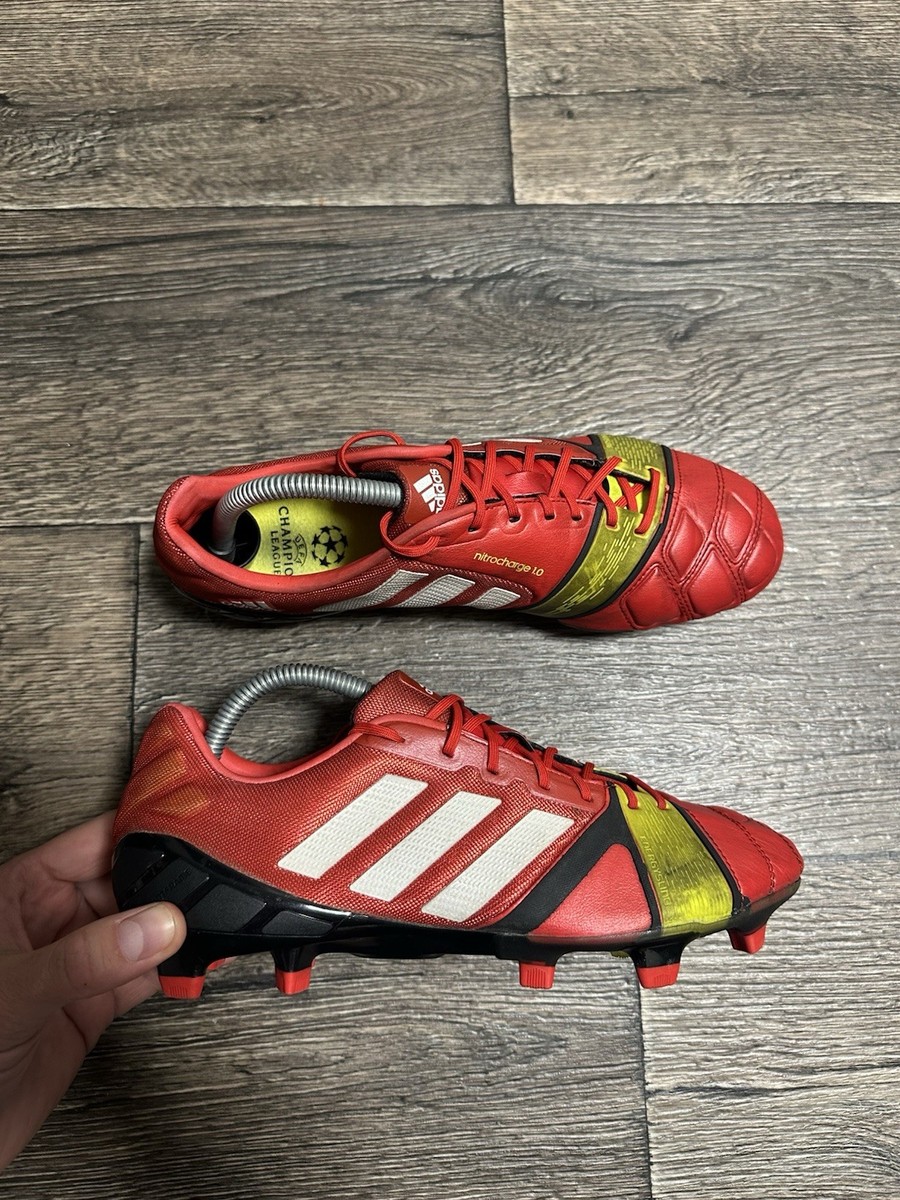 vintage adidas nitrocharge 1.0 football boots red q33666 eu41 1/3