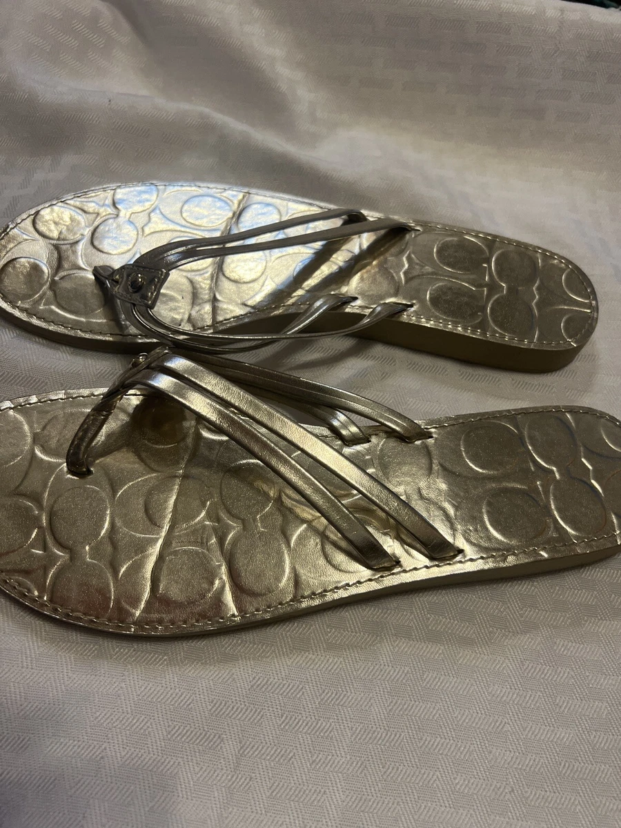 Coach juney flip flops Clearance