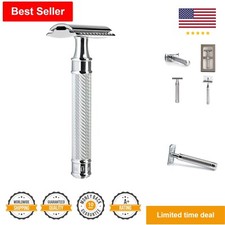Premium High-End Luxury Smooth M HLE R89 Double Edge Safety Razor Closed Comb