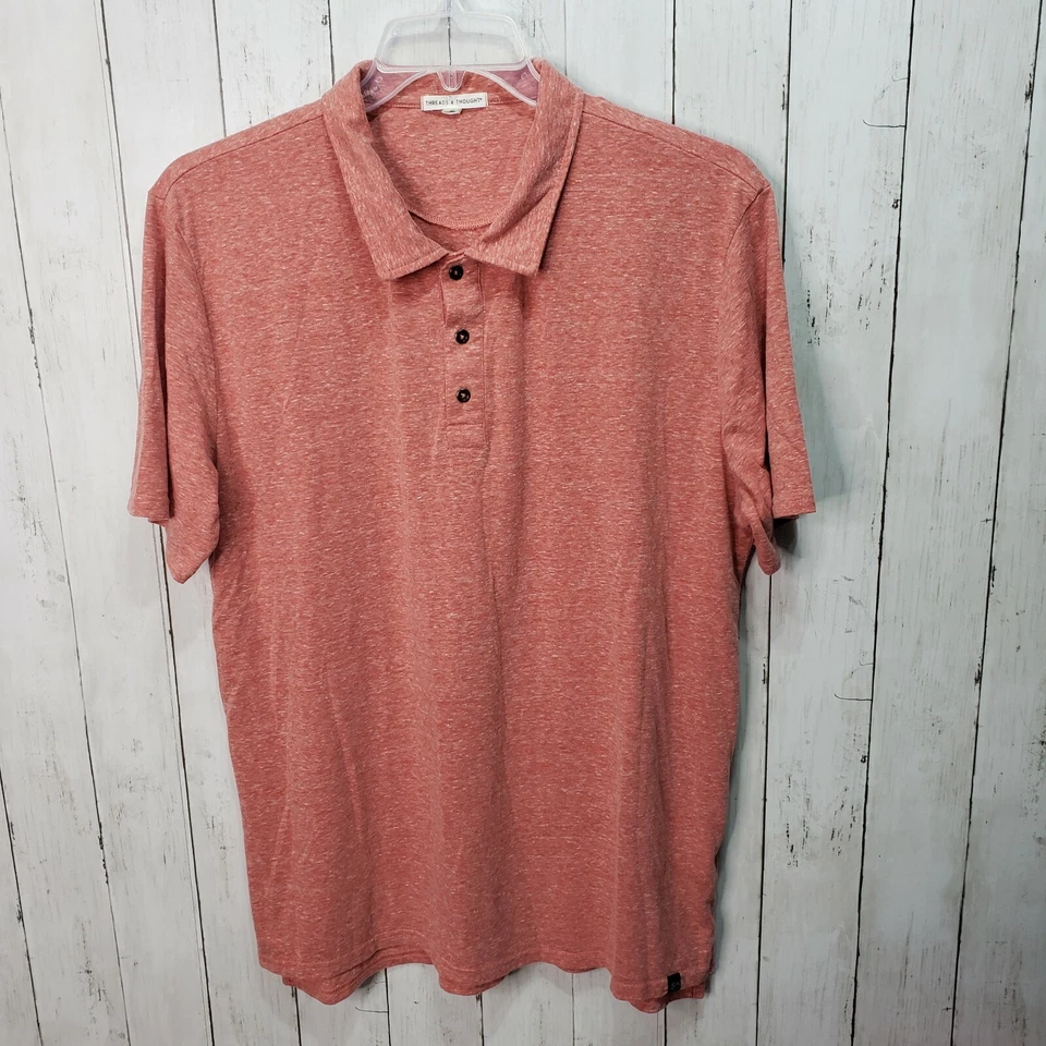Threads 4 Thought Men's RED Triblend James Polo Size XL  - Image 2 of 4