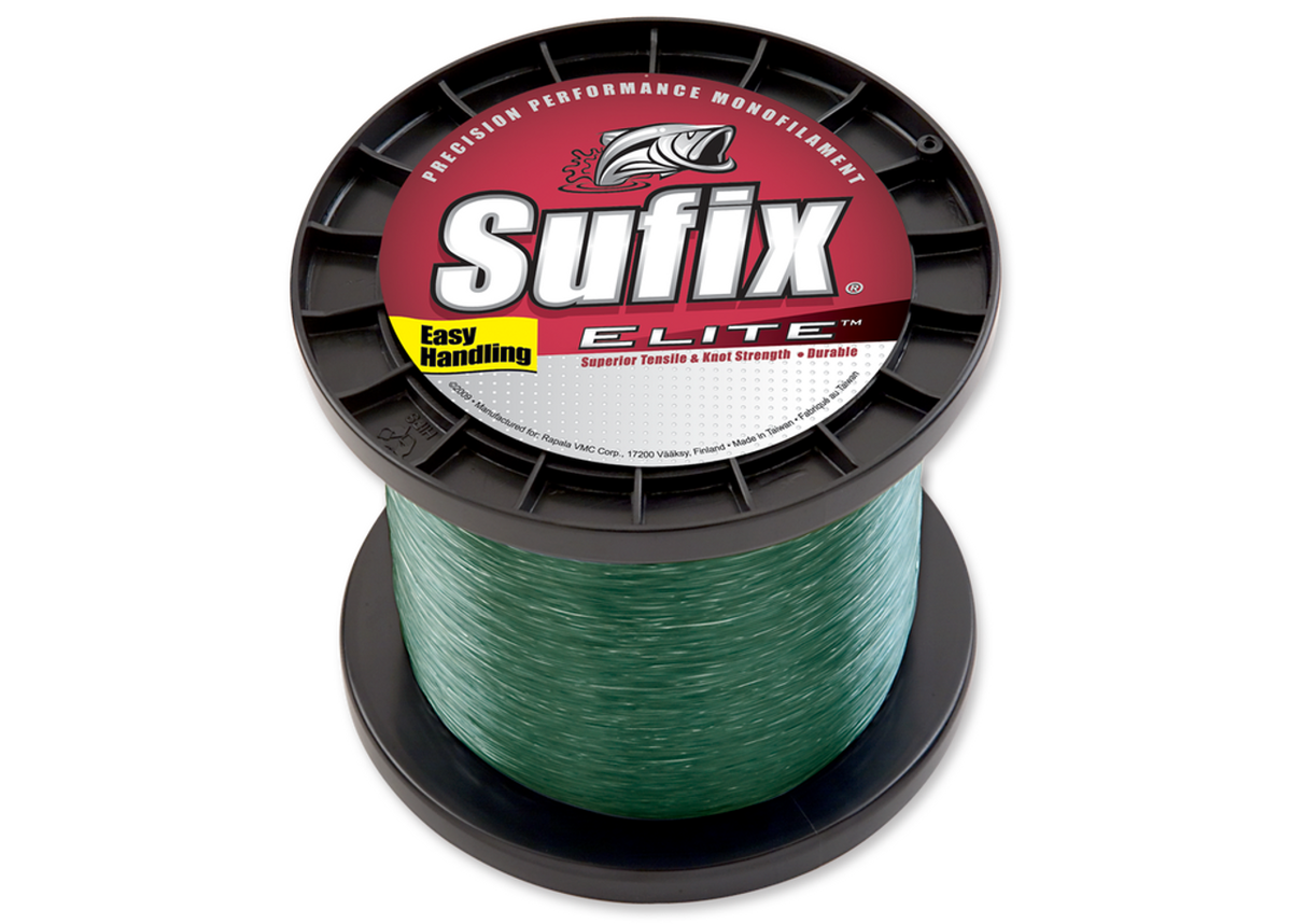 Sufix Elite Bulk Mono Line Spool 3000 YDS Low-Vis Green 661