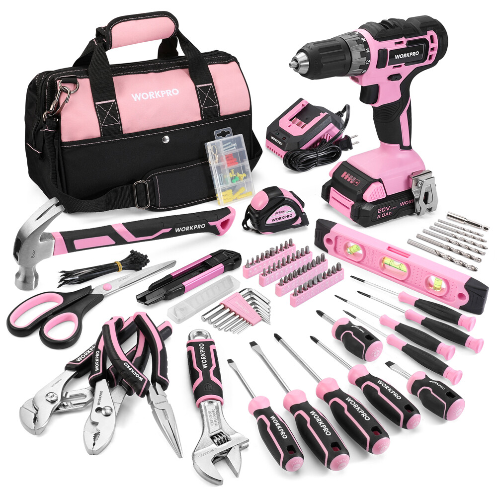 Tool Set 20v Cordless Drill Gun Kit W/tool Bag