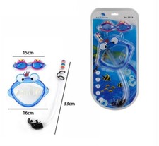 x Set Sub Maschera Rana + Boccaglio Bambini Bimbi Nuoto Mare Estate dfh