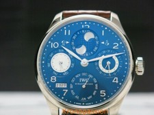 IWC Portuguese Perpetual Calendar Hemisphere Moon 18K White Gold IW503203 New ! 4