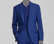 Hugo Boss Men's Blue Slim Fit Stretch Solid Suit Separate Jacket Size 36R
