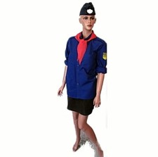 FDJ Kostüm Frauen FDJ Hemd-Bluse Fasching Halstuch DDR  Mottoparty    Gr.38