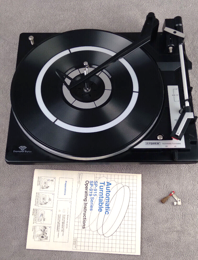 Vintage Fisher SP-915 Turntable for Parts or Repair from MC-730 Component System