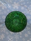 Vintage Anchor Hocking 8" Emerald Green Cut Glass x 2.75" Serving or Snack Bowl — photo 2
