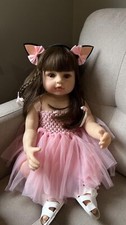Muñecas de bebé recién nacido realistas de 20" cuerpo completo vinilo niña adorable juguete de bebé de la vida real