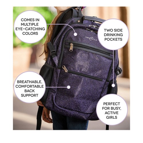 Obersee Paris Sparkle Backpack Silver 