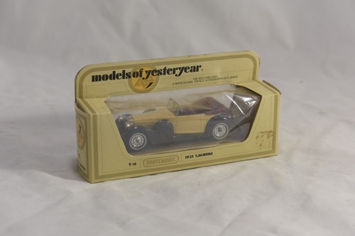 MATCHBOX MODELS OF YESTERYEAR SCALE 1:43 Y-11 1938 LAGONDA IN CREAM/YELLOW - Picture 1 of 2