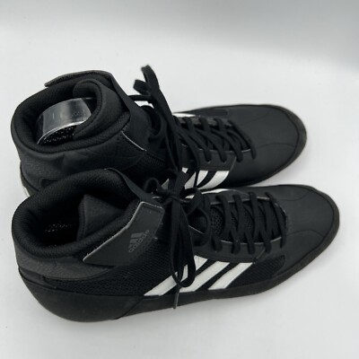 Adidas HVC 2 Wrestling Shoes Black White Men display picture 3