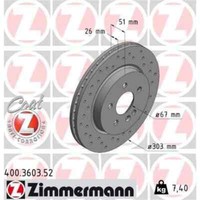 2X Zimmermann Sport Z Bremsscheibe 400.3603.52