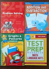 Math Books 1st  2nd Grade With LA, Lot Of 4