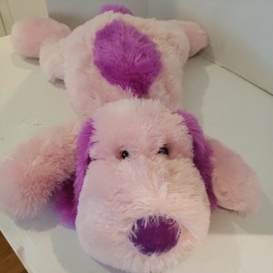 pink plush dog