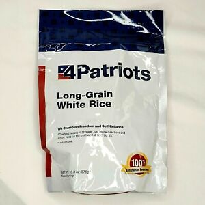 4Patriots Long-Grain White Rice 8 servings Survival Emergency Food 25 yr