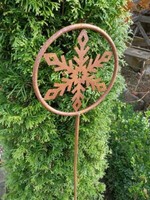Edelrost Gartenstecker Schneeflocke Jul, Dick Beet Topfstecker Garten Metall