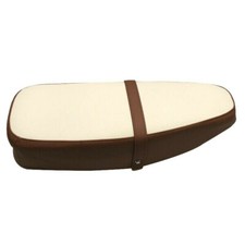 selle biplace Motobécane mobylette Peugeot  marron/beige avec sangle