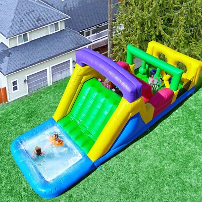 22x8FT Commercial PVC Inflatable Obstacle Course House Bouncy Castle For Kids