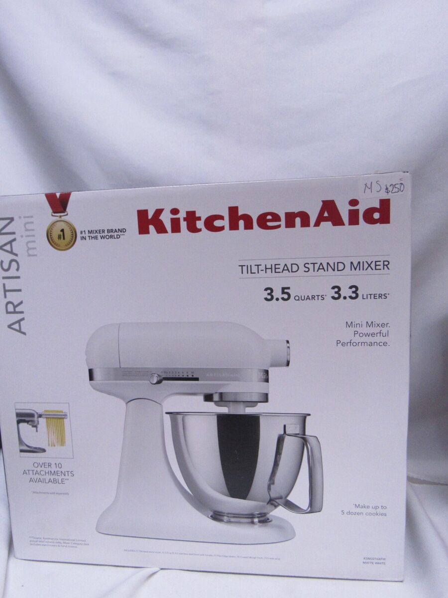 KitchenAid 3.5-Quart Artisan Mini Plus Tilt-Head Stand Mixer, Matte White