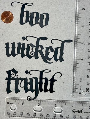 15  VINTAGE SPIRITS HALLOWEEN words cardstock die cut embellishment