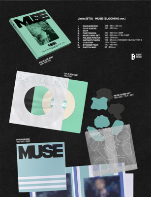 BTS JIMIN [MUSE] 2nd Album 2 Ver SET/2 CD+2 Book+16 Card+2 Photo+2