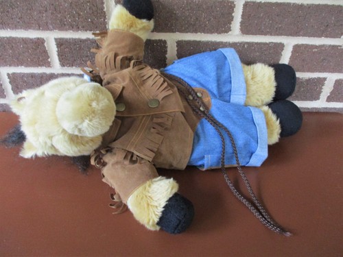 Noah’s Ark Workshop Pony Horse 16" Plush Dressed- 2 Piece Cowboy Outfit Doll - Picture 2 of 6