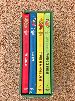 Vintage 1965 ~ THE WONDERFUL WORLDS OF WALT DISNEY 4 BOOK SET