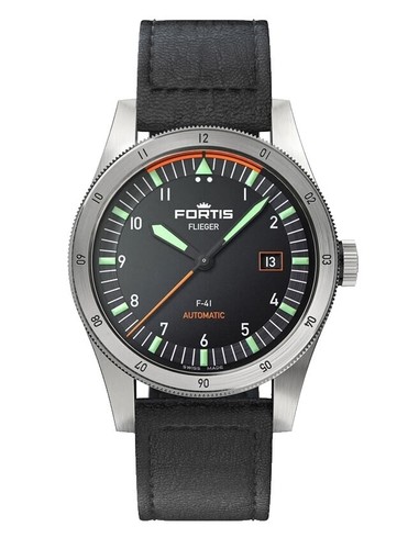 FORTIS Flieger Pro Day Date Automatic Black Watch From Japan