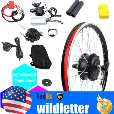 250W 20'' Front Wheel 36V Electric Bicycle Ebike Conversion Kit Hub Motor