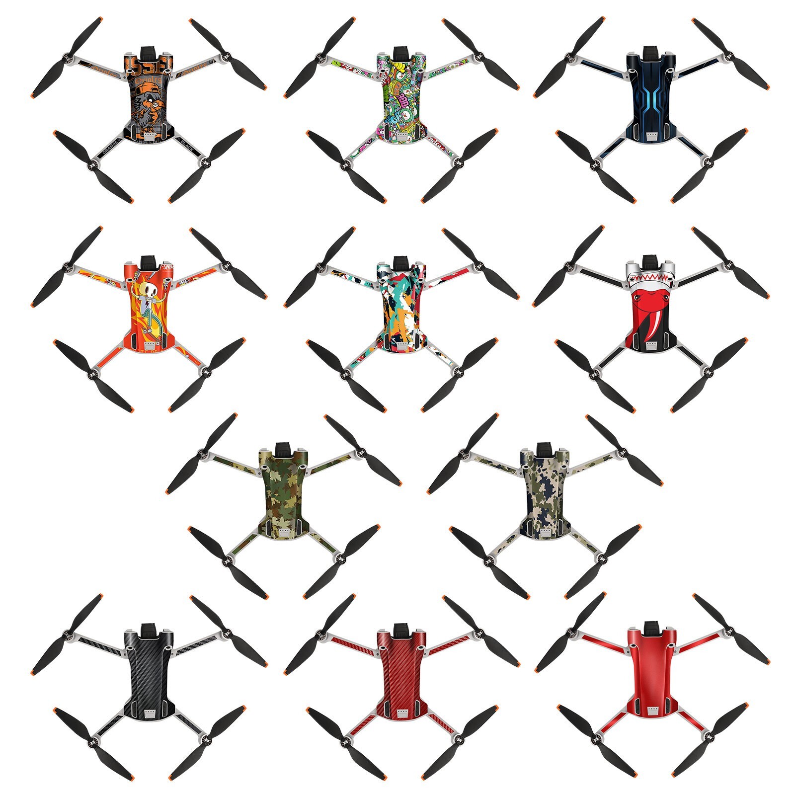 DJI Mini 3 Pro Scratch-Proof Drone Decals Colorful Protective Stickers-image