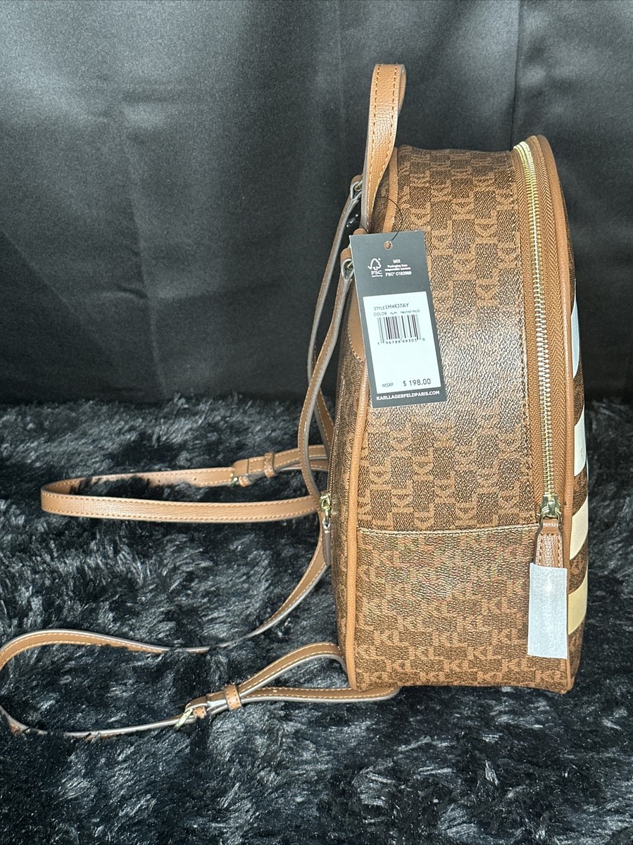 Karl Lagerfeld Paris TAN/BLACK Logo BACKPACK MEDIUM SZ NEW$198 AUTHENTIC Karl Lagerfeld | Bags | Karl Lagerfeld Paris Tanblack Logo  main image 3