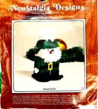 Needlecraft Kit Vtg 1978 Newstalgia Designs Plastic Canvas ELFRED THE ELF