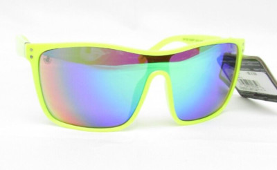 Body Glove SPORT Neon Yellow Mirrored Shield Sunglasses 100%UV BGSPT 2010 YLW