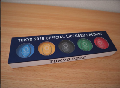 Tokyo Olympics 2020 Emblem Pin Badge Set Olympic Colors Japan