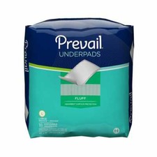 Prevail Underpad, 23 X 36 Inch Disposable Fluff Light Absorbency, Pack of 18
