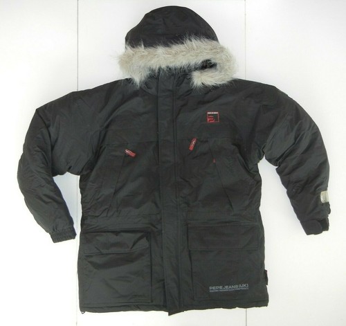 PEPE JEANS REINO UNIDO Negro CHAQUETA DE INVIERNO Super-Puffer Abrigo Para Hombre L |