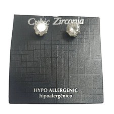 Cubic Zirconia Sterling Silver Stud Earrings Pair Christmas Gift Women's Teens