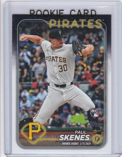 PAUL SKENES ROOKIE CARD Pittsburgh Pirates Baseball 2024 TOPPS UPDATE DEBUT RC!