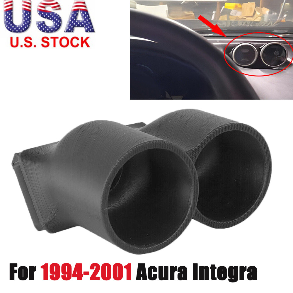 For Acura Integra 1994-01 Dual Gauge Pod Mount Clock 52MM OEM ABS Plastic Black