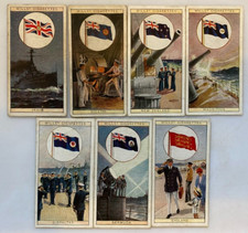 WILLS CIGARETTE CARDS: 7x FLAGS OF THE EMPIRE CARDS