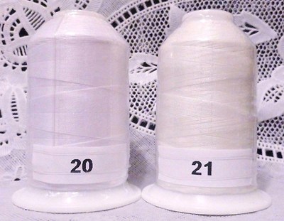 NEW White & Off White GUTERMANN miniking 100% polyester thread 1094 yd Spools 
