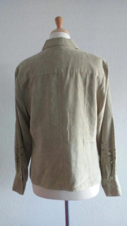 Camisa blazer beige para mujer Norton McNaughton talla 10 Foto 4 de 4