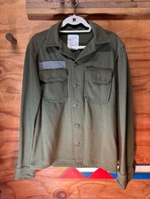 Vintage US Army Field Shirt Mens M Wool Blend OG 108 Cold Weather Military 80s