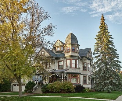 Winona Minnesota Joseph Schmitz House 1893 Queen Anne Mansion Tower Shingles