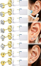 24 Pcs Ear Piercing Kit Disposable Ear Piercing Gun Kit 8 Pcs Self Piercing Gun